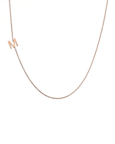 Shop Maya Brenner Designs 14k Rose Gold Mini Letter Necklace