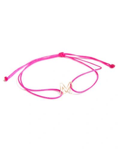 Shop K Kane Chain Letter Neon Bracelet, Hot Pink