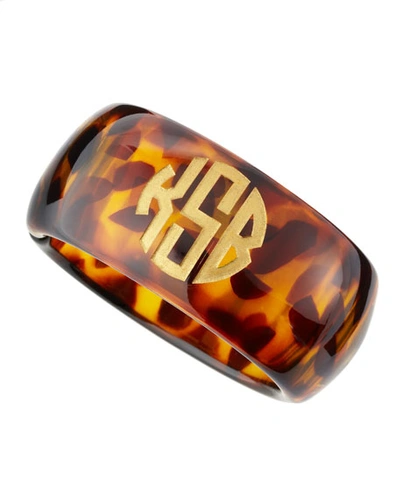 Shop Moon And Lola Tortoise Acrylic Block Monogram Bangle