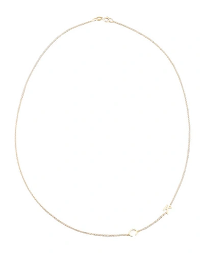 Shop Maya Brenner Designs Mini 2-letter Personalized Necklace, 14k Yellow Gold