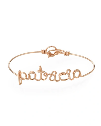 Shop Atelier Paulin Personalized 10-letter Wire Bracelet, Rose Gold Fill