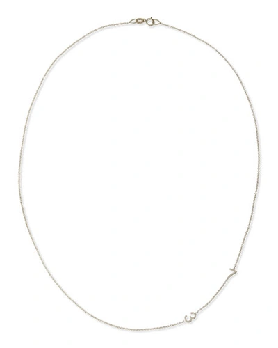 Shop Maya Brenner Designs Mini 2-number Necklace, White Gold