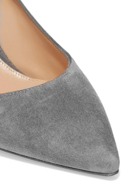 Shop Gianvito Rossi 70 Suede Pumps In Light Gray