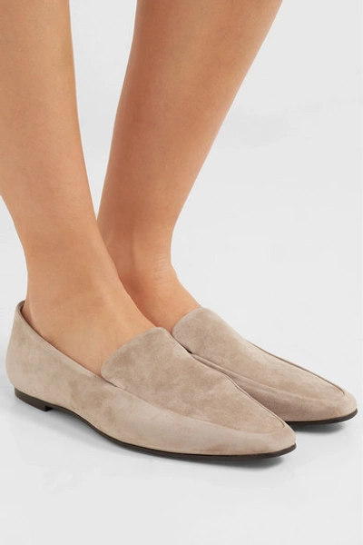Shop The Row Minimal Suede Loafers