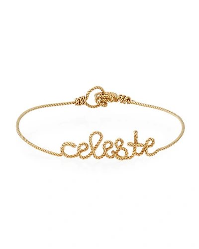 Shop Atelier Paulin Personalized 10-letter Twist Wire Bracelet, Yellow Gold Fill