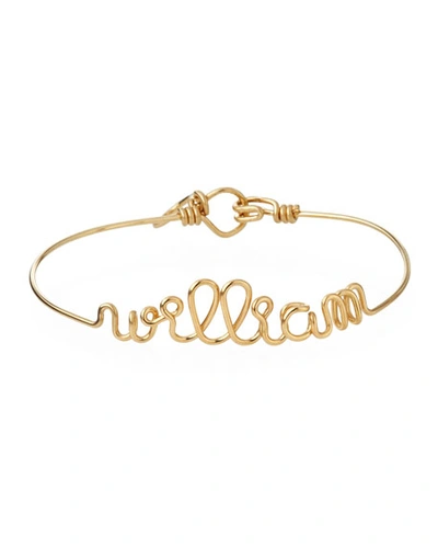 Shop Atelier Paulin Personalized 10-letter Wire Bracelet, Yellow Gold Fill