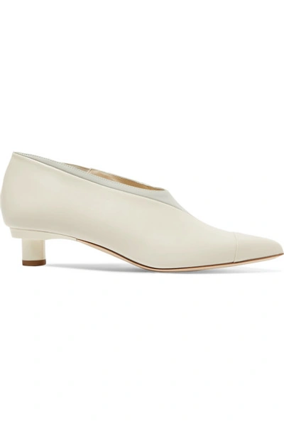 Shop Tibi Jude Leather Pumps In White