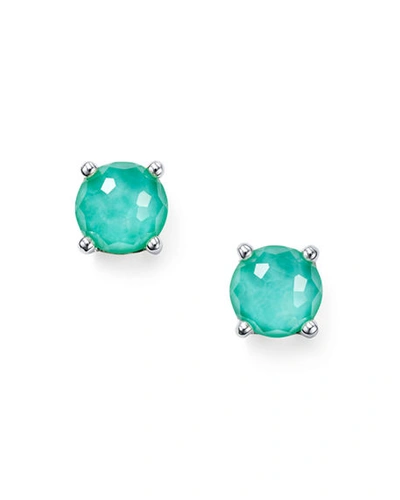 Shop Ippolita Silver Rock Candy Mini Stud Earrings In Light Blue