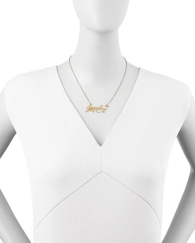 Shop Brevity Personalized Gold-plate Calligraphy Necklace