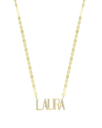 Shop Lana Gold Personalized Five-letter Pendant Necklace W/ Diamonds
