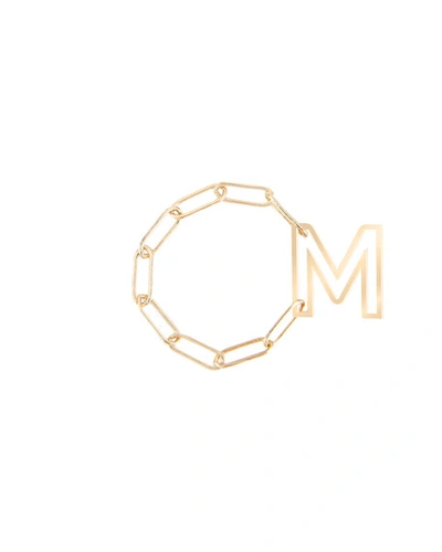 Shop K Kane Personalized 14k Gold Chain Letter Fidget Ring