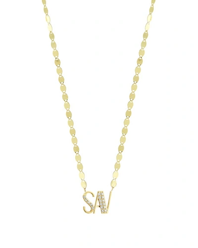 Shop Lana Gold Personalized Three-letter Pendant Necklace W/ Diamonds