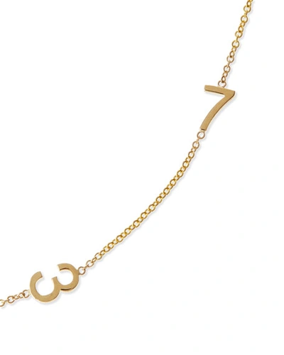 Shop Maya Brenner Designs Mini 2-number Necklace, Yellow Gold