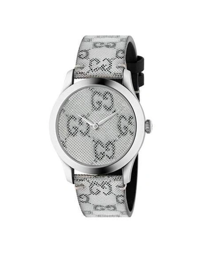 Shop Gucci Men's Gg Floating Dial Watch In Silver