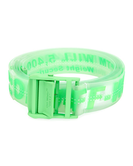 Off-white Rubber Industrial Belt In 4000 Green No Color | ModeSens