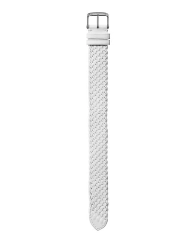 Shop Tom Ford Large Handmade Braided Calf Leather Strap In White