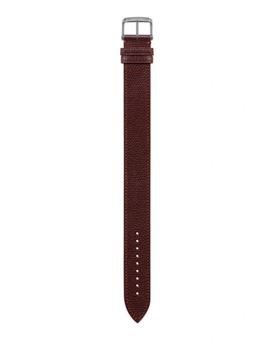 Shop Tom Ford Large Pebble Grain Leather Strap In Espresso