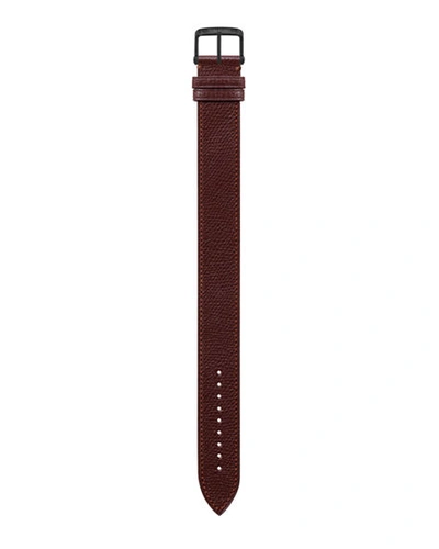 Shop Tom Ford Large Pebble Grain Leather Strap In Espresso