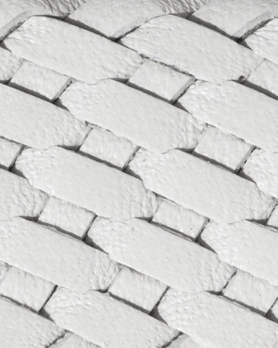 Shop Tom Ford Medium Handmade Braided Calf Leather Strap In White