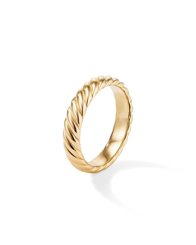 Shop David Yurman Men's 18k Gold Cable Band Ring, 5mm