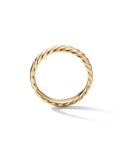 Shop David Yurman Men's 18k Gold Cable Band Ring, 5mm