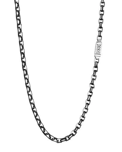 Shop John Hardy Men's Classic Chain Necklace, 5.6mm, Black In Silver