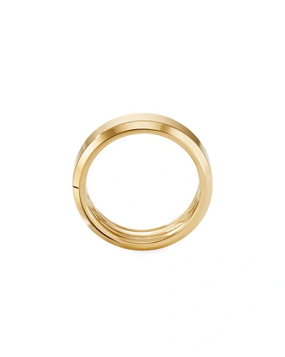 Shop David Yurman Men's Beveled Band Ring In 18k Gold, 6mm