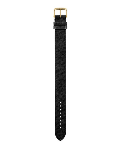 Shop Tom Ford Medium Pebble Grain Leather Strap In Black