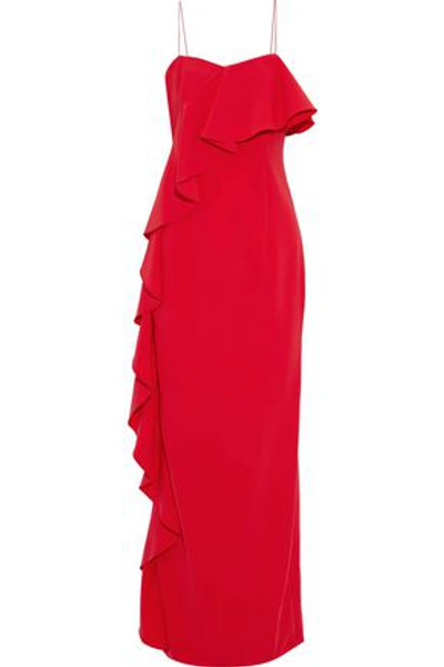 Shop Sachin & Babi Woman Ruffled Crepe Gown Red