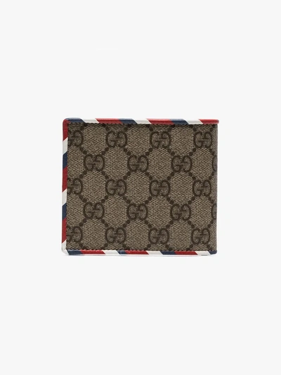 Shop Gucci Beige Courier Gg Print Leather Wallet In 8899 Beige