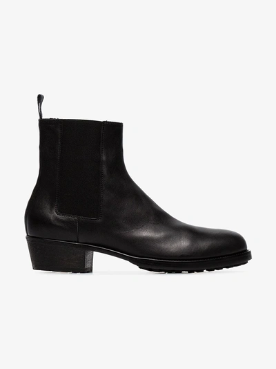 Shop Haider Ackermann Black Classic Leather Chelsea Boots