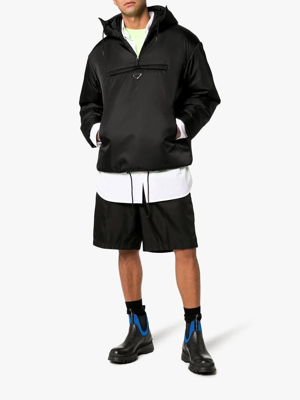 prada nylon gabardine anorak jacket