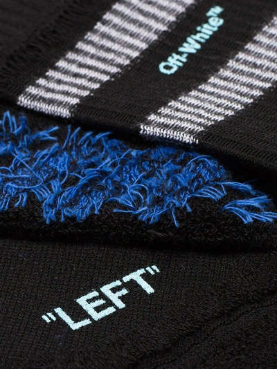 Shop Off-white Reverse Logo Sport Socks In Black