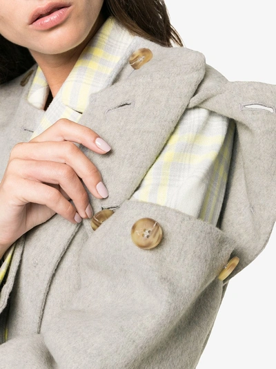 Shop Rejina Pyo Simone Belted Wool Coat In Grey