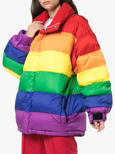 Burberry Rainbow Oversized Quilted Down Jacket In Multi | ModeSens