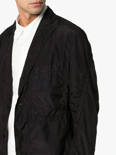 Shop Issey Miyake Tape Taffeta Blazer Jacket In Black