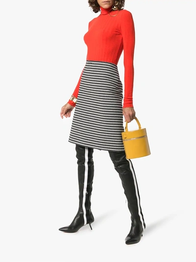 Shop Simon Miller Ribbed Knit Roll-neck Sweater In Red