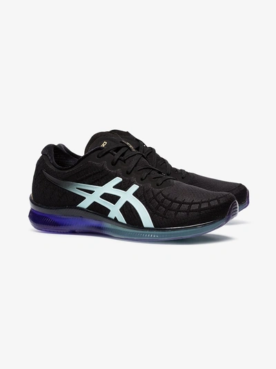 Shop Asics Black Quantum Mesh Low Top Sneakers