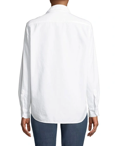 Shop Frank & Eileen Eileen Featherweight Button-up Shirt In White
