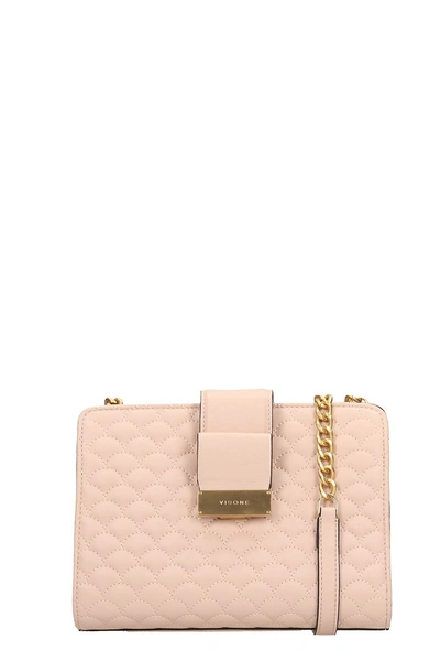 Shop Visone Pink Quilted Margot Bag In Rose-pink