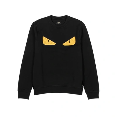 Shop Fendi Monster Appliquéd Wool-blend Sweatshirt