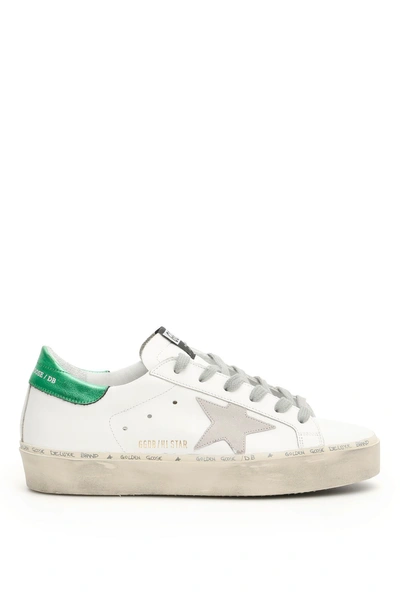 Shop Golden Goose Hi Star Sneakers In White Grass (white)