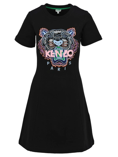 Shop Kenzo Dress Tiger In Black