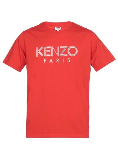 Shop Kenzo Classic Paris T-shirt In Medium Red