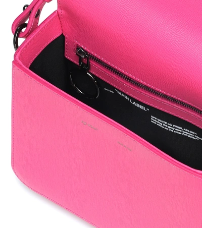 Shop Off-white Binder Clip Leather Shoulder Bag In Pink