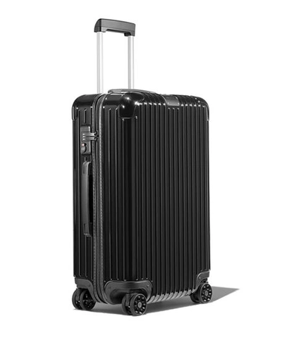 Shop Rimowa Essential Check-in M Multiwheel Luggage In Black Gloss