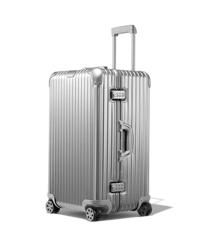 Shop Rimowa Original Trunk Multiwheel Luggage In Silver