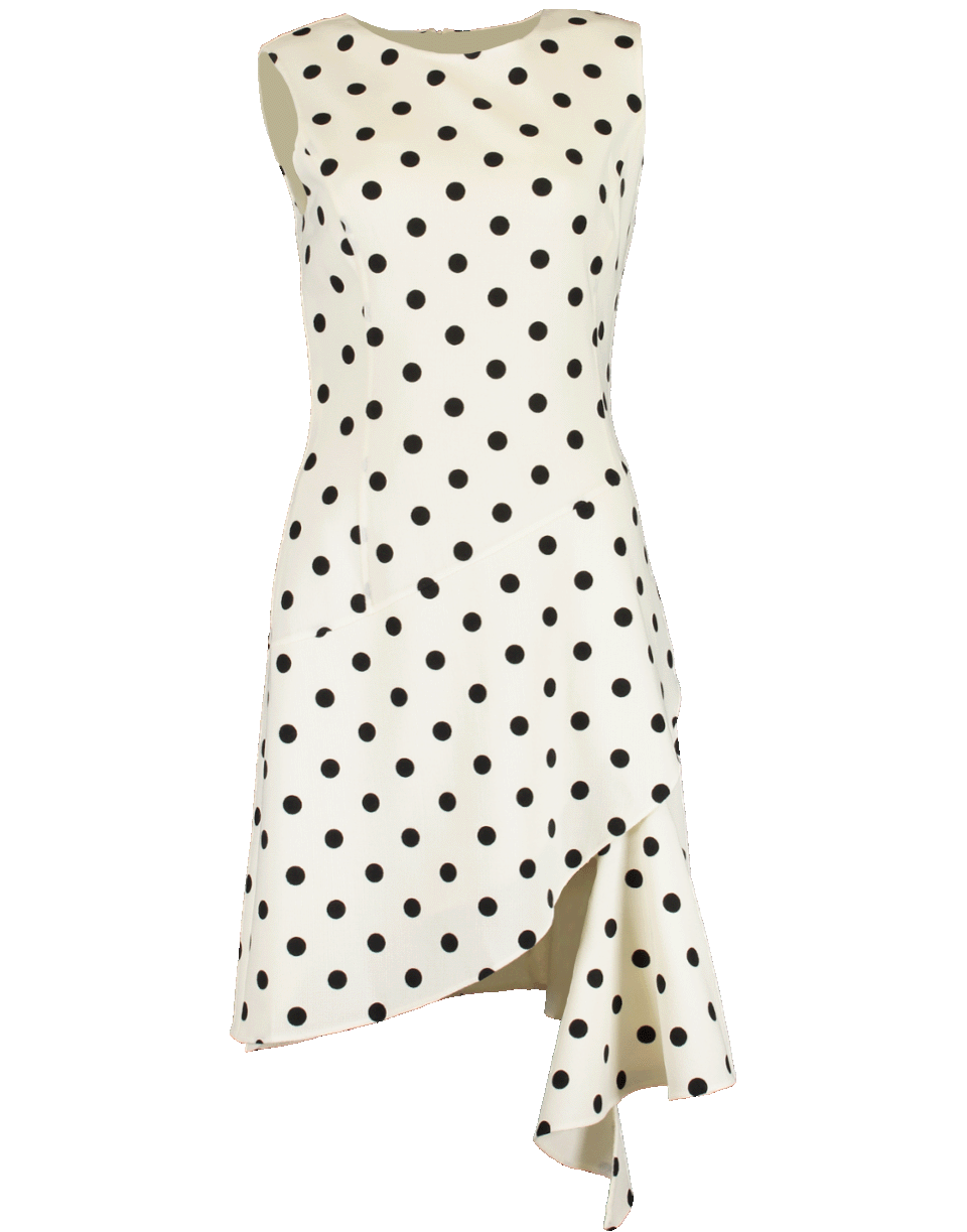 oscar de la renta polka dot dress