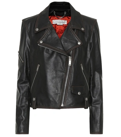 Shop Golden Goose Leather Jacket In Black