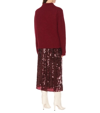 Shop Tibi Cozette Alpaca-blend Sweater In Red